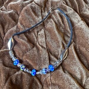 Handcrafted Blue Glass Bead Necklace 3 for $15 or 4 for $20
